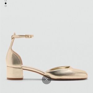 Mango Gold Heels never worn